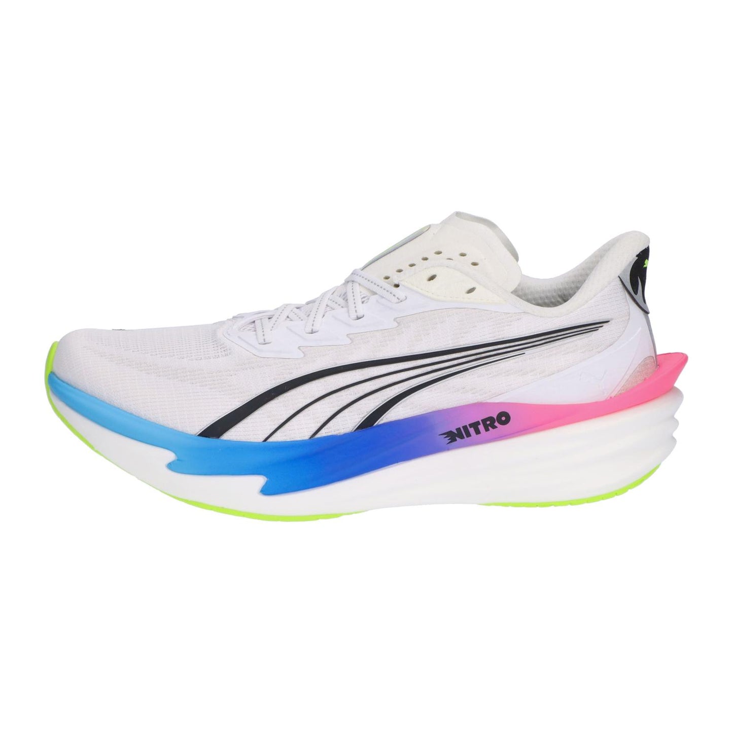 【メンズ】PUMA ディヴィエイト ニトロ 4【ホワイト/ピンク/ブルー】