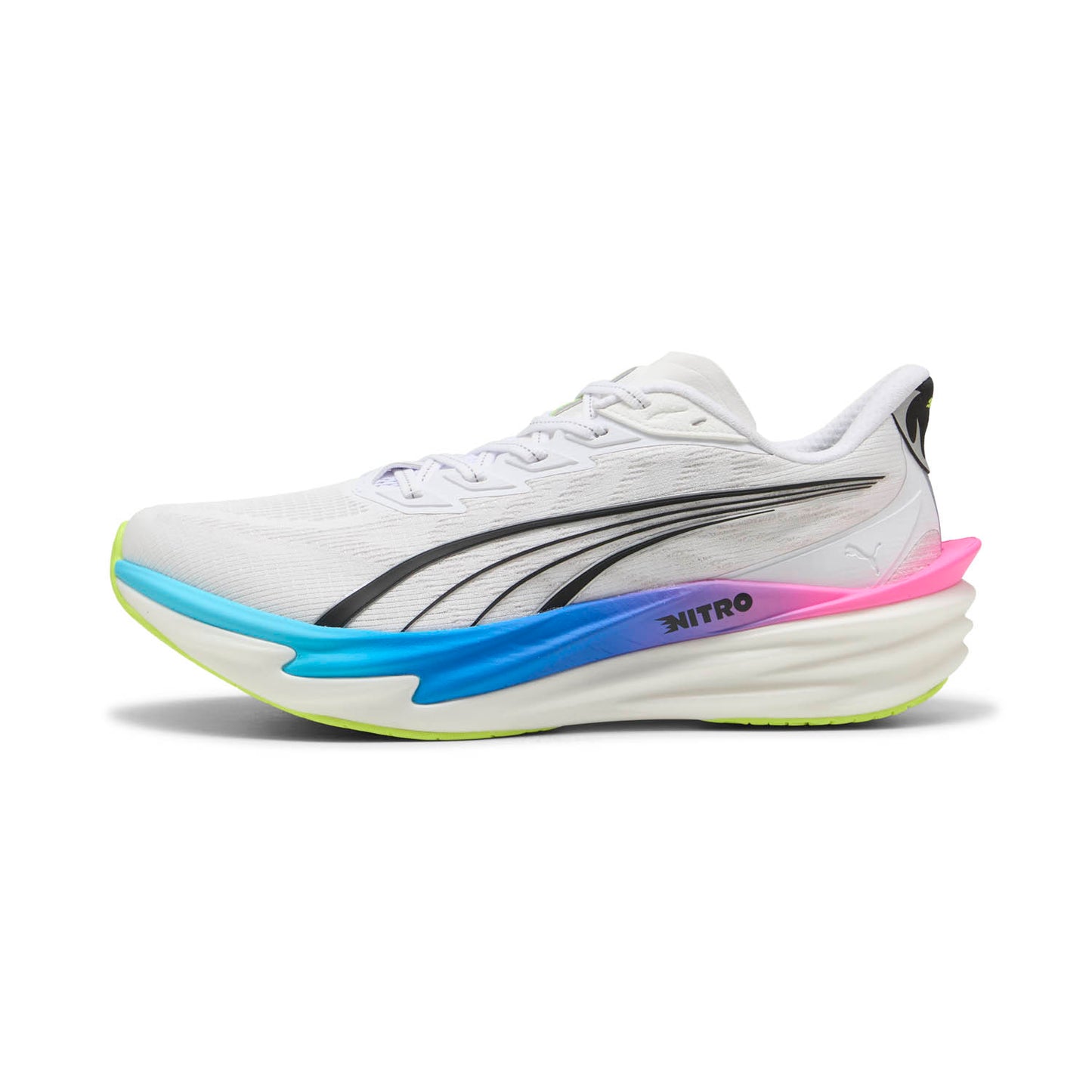 【メンズ】PUMA ディヴィエイト ニトロ 4【ホワイト/ピンク/ブルー】