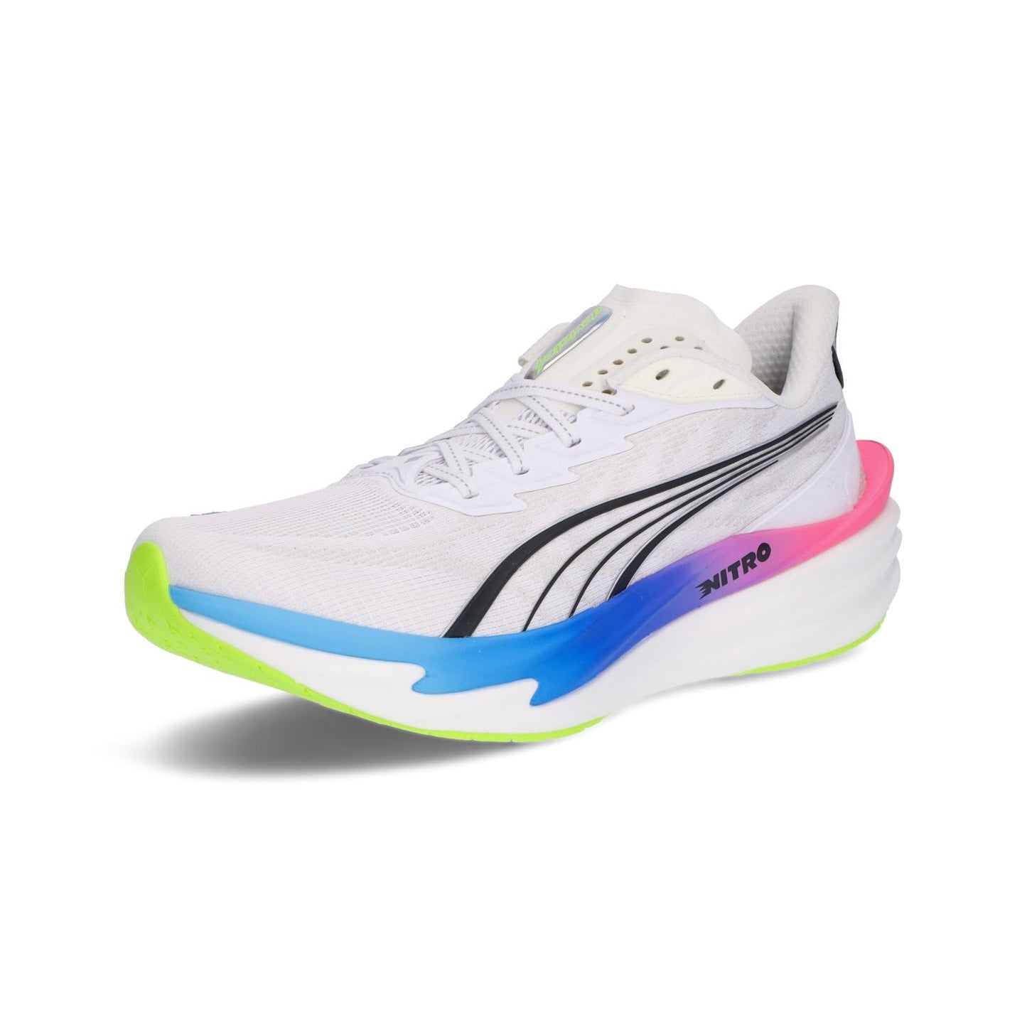 【メンズ】PUMA ディヴィエイト ニトロ 4【ホワイト/ピンク/ブルー】