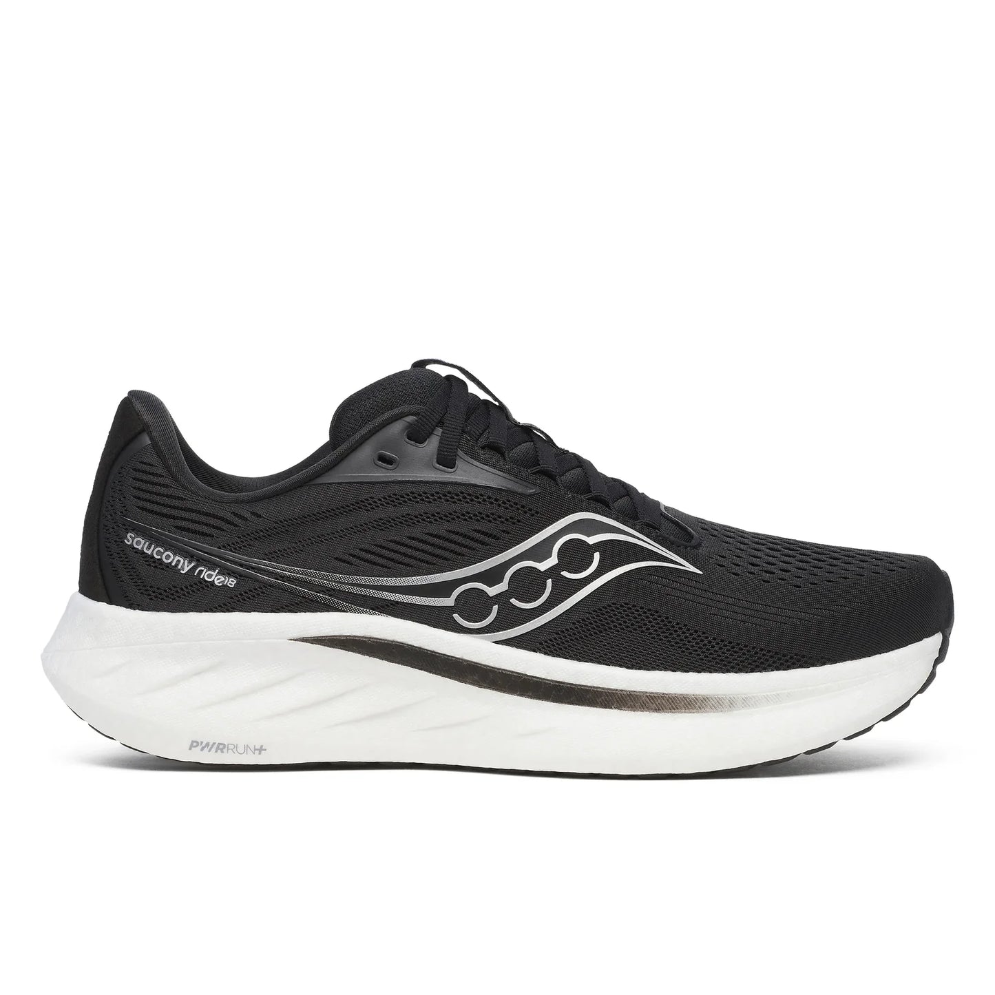 【メンズ】saucony ライド 18【ブラック / ホワイト】
