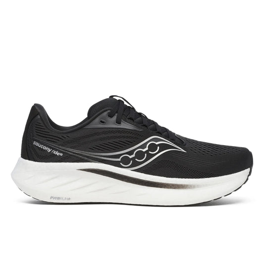 【メンズ】saucony ライド 18【ブラック / ホワイト】